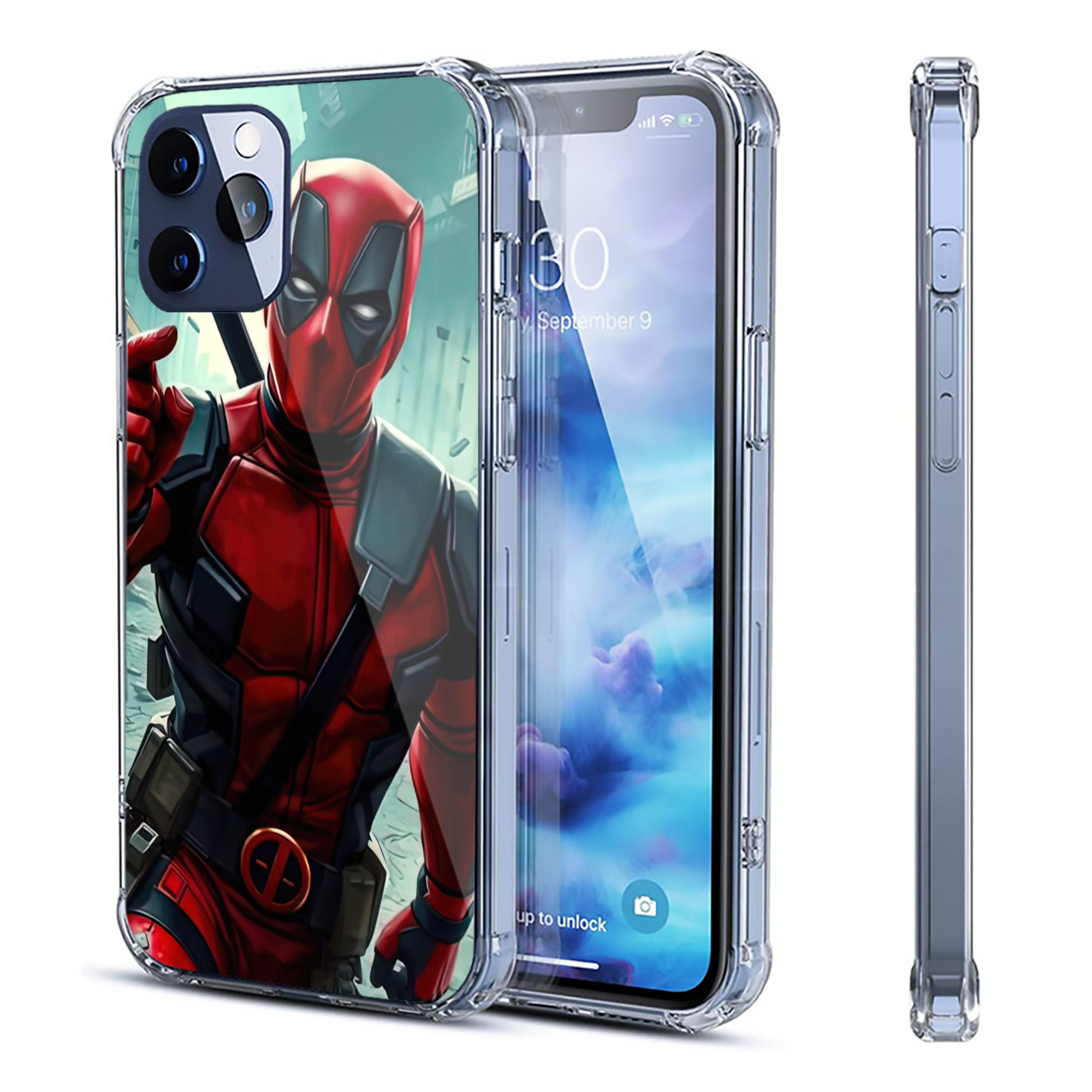 （画像用） Deadpool デッドプール 【iPhone 12シリーズ対応】透明スマホケース（クリアソフトケース）